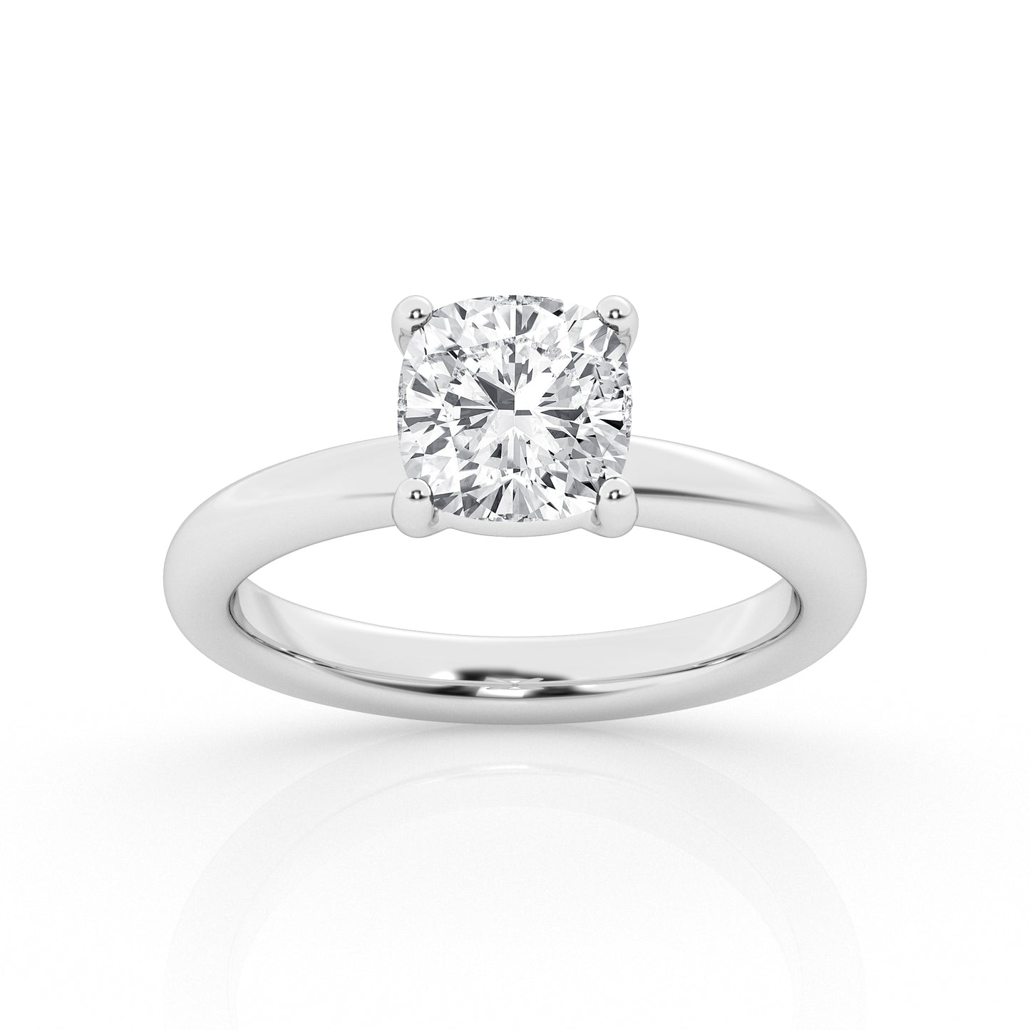 1.00 ct - Cushion  - Solitaire Ring
