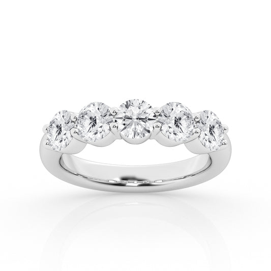 5.00 cttw - Oval - 5 Stone Engagement Ring