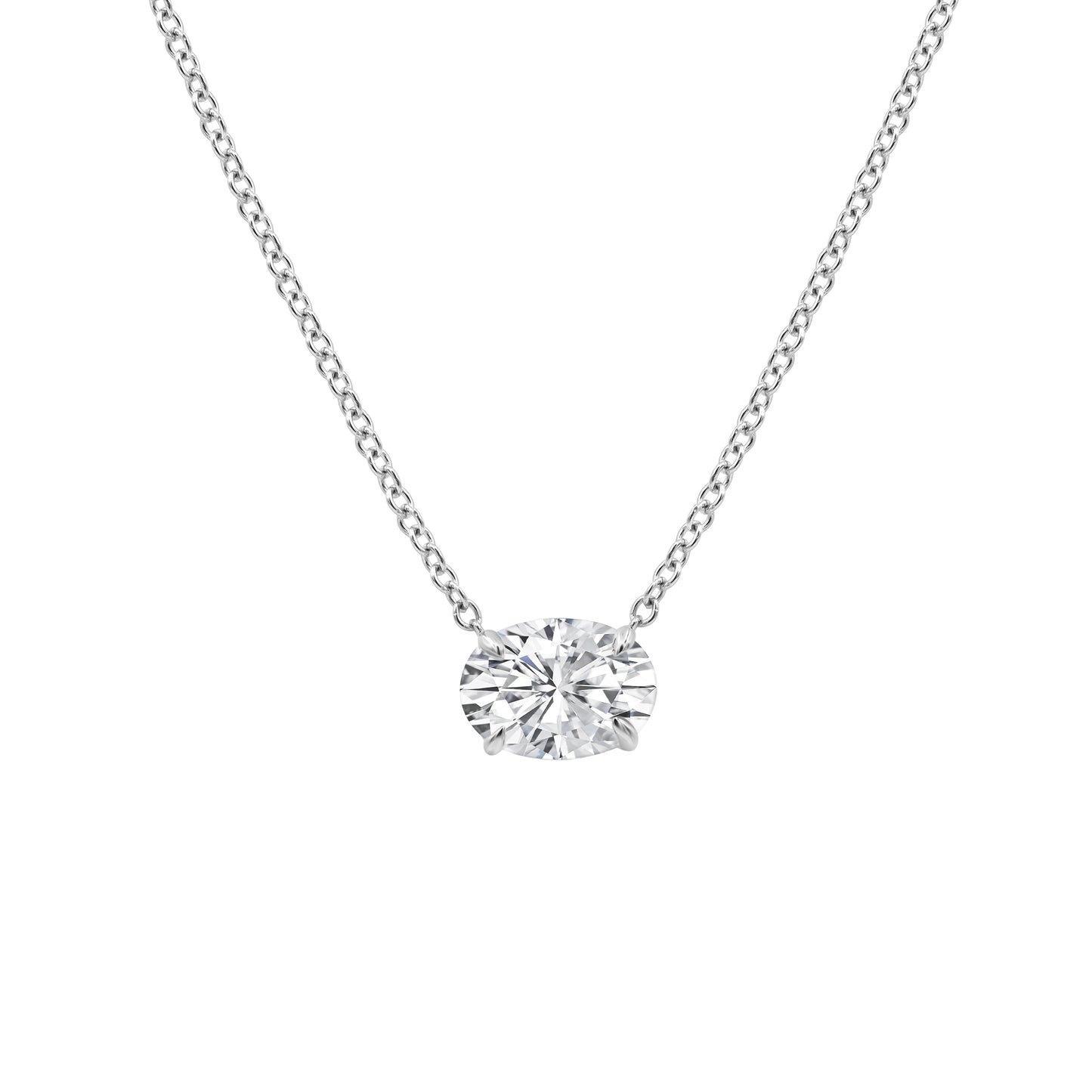 2.00 ct  Solitaire Pendant - Oval