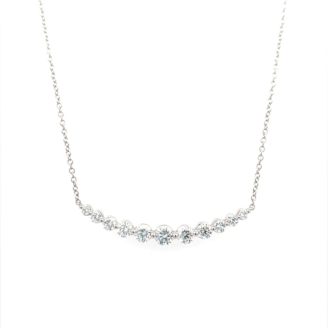 1 ctw Lab Grown Diamond Bar Necklace