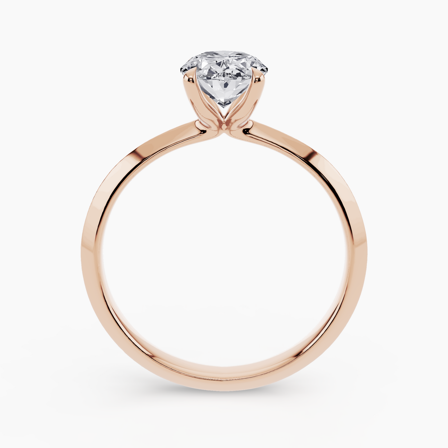 1 ct Lab Grown Oval Shape Solitaire Ring