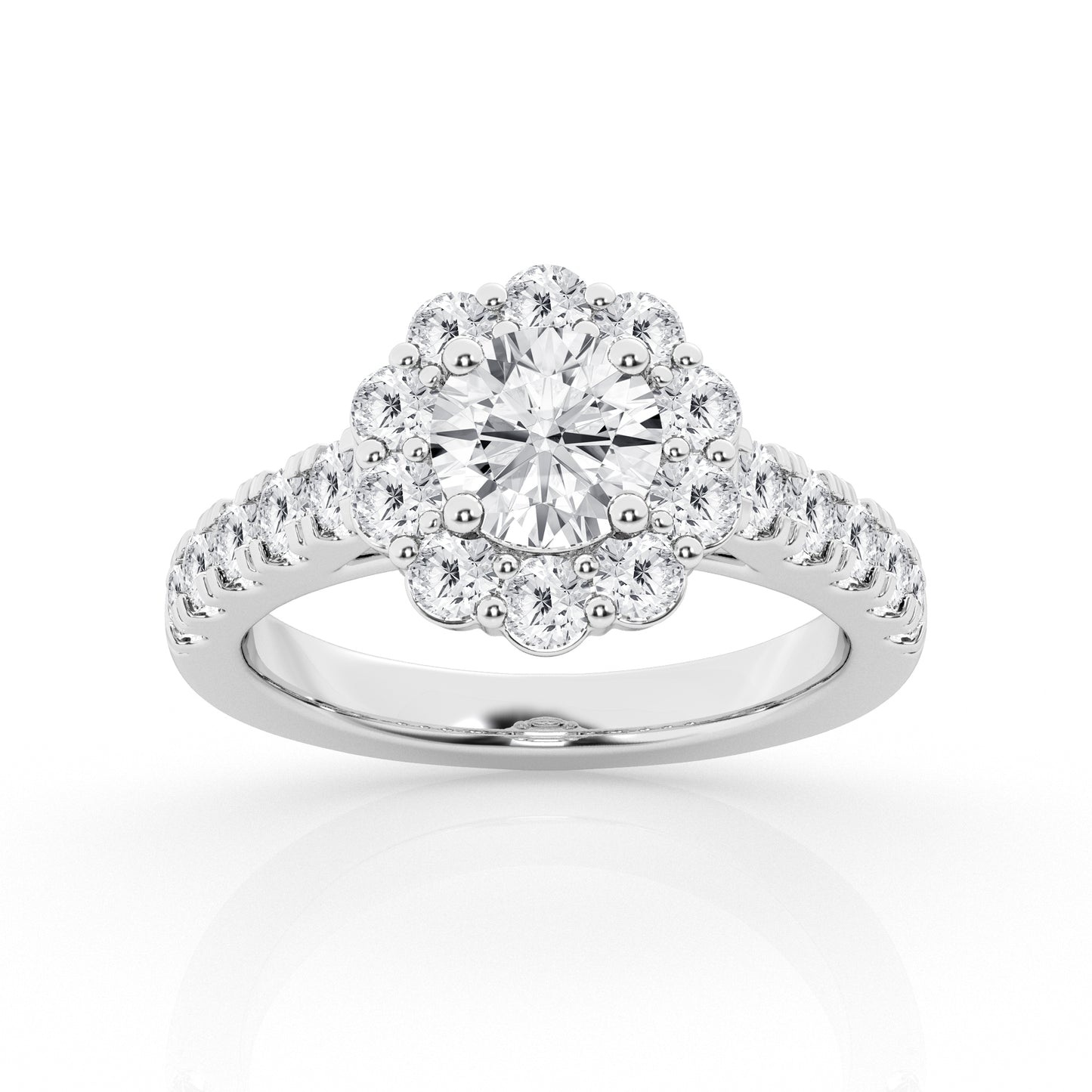 3.00 cttw  Halo Bridal Ring