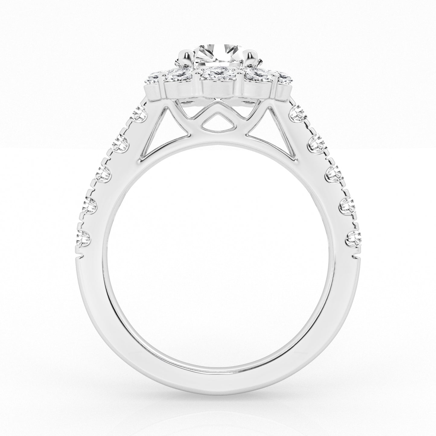 3.00 cttw  Halo Bridal Ring