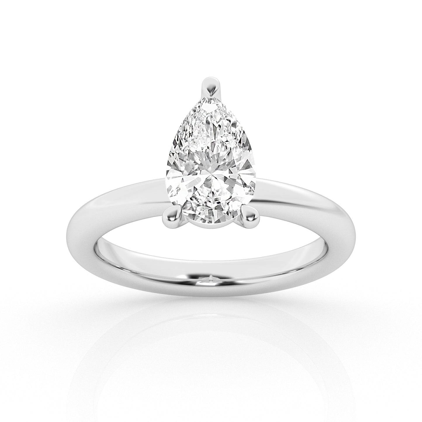 1.00 ct - Pear  - Solitaire Ring