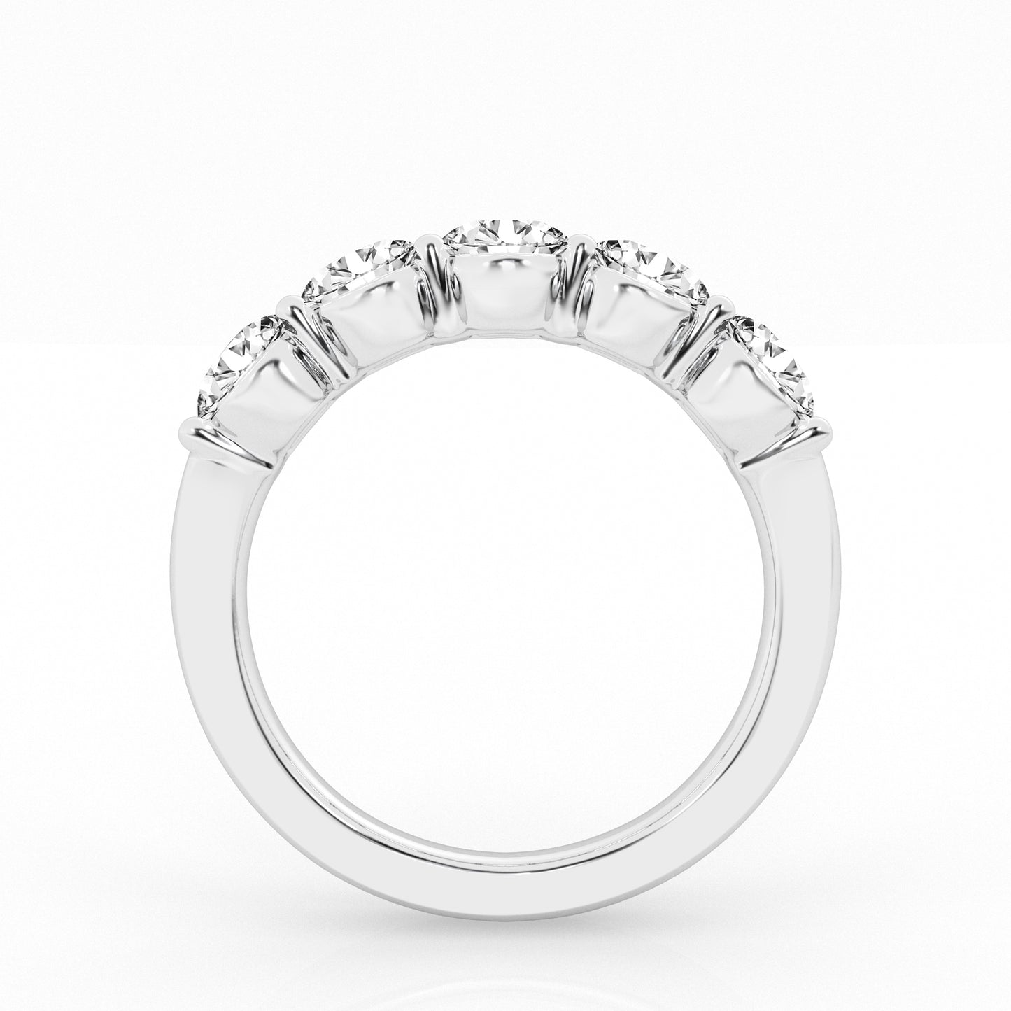 3.50 cttw - Round - 5 Stone Engagement Ring