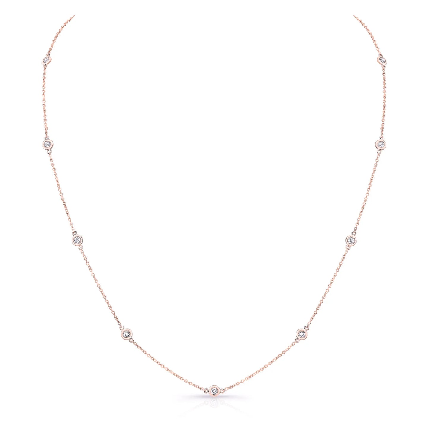 14K Diamond by the Yard Necklace 0.25