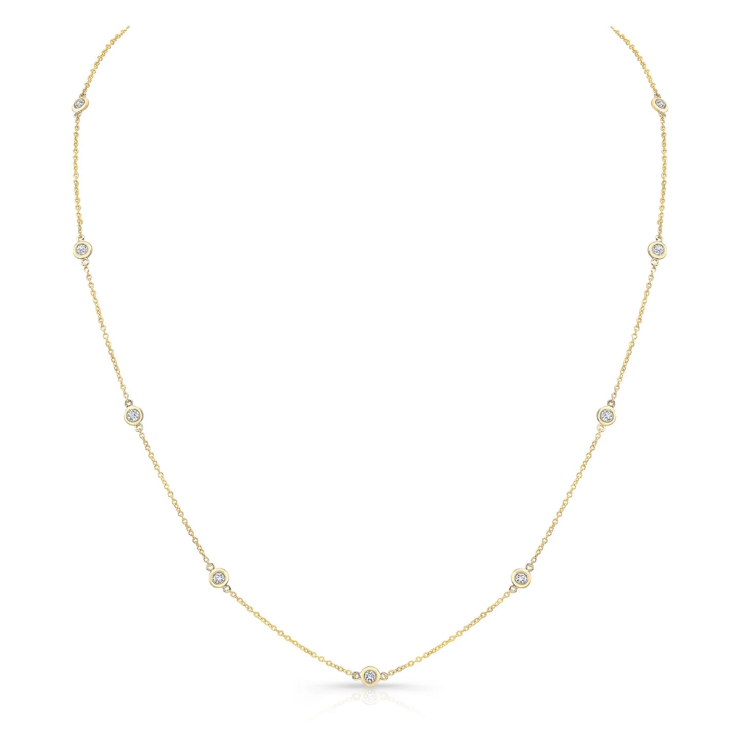 14K Diamond by the Yard Necklace 0.25