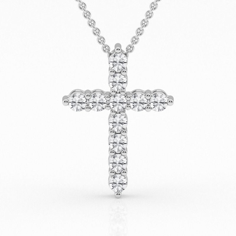 2 ctw Lab Grown Diamond Cross Pendant