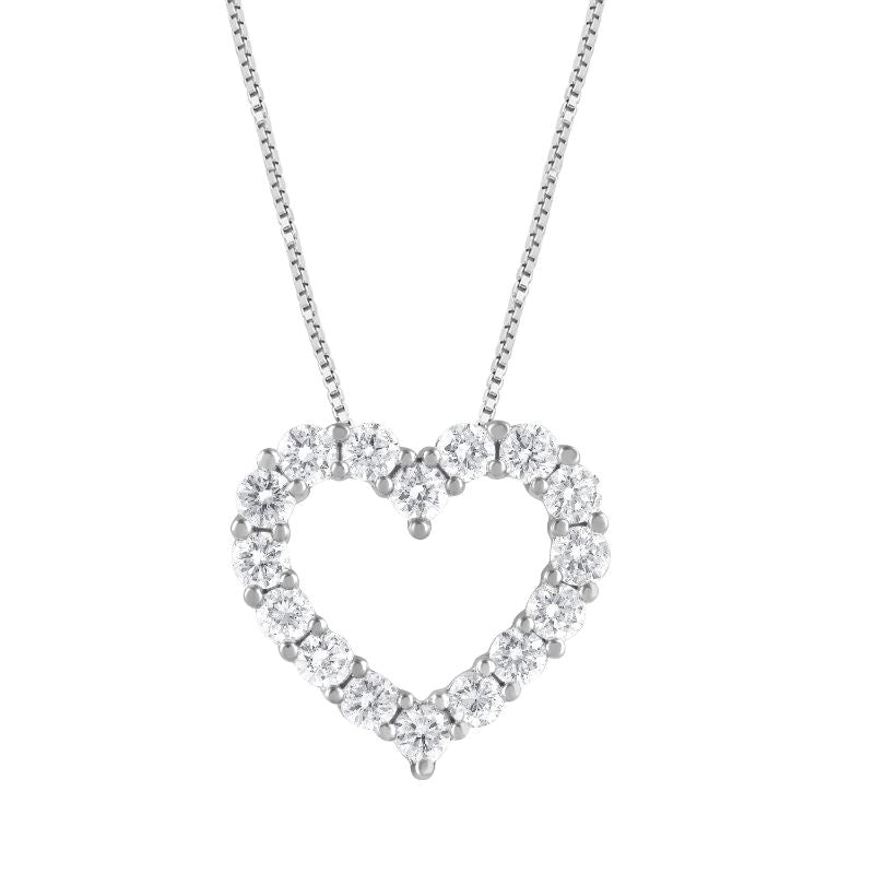 1 ctw Lab Grown Diamond Heart Pendant