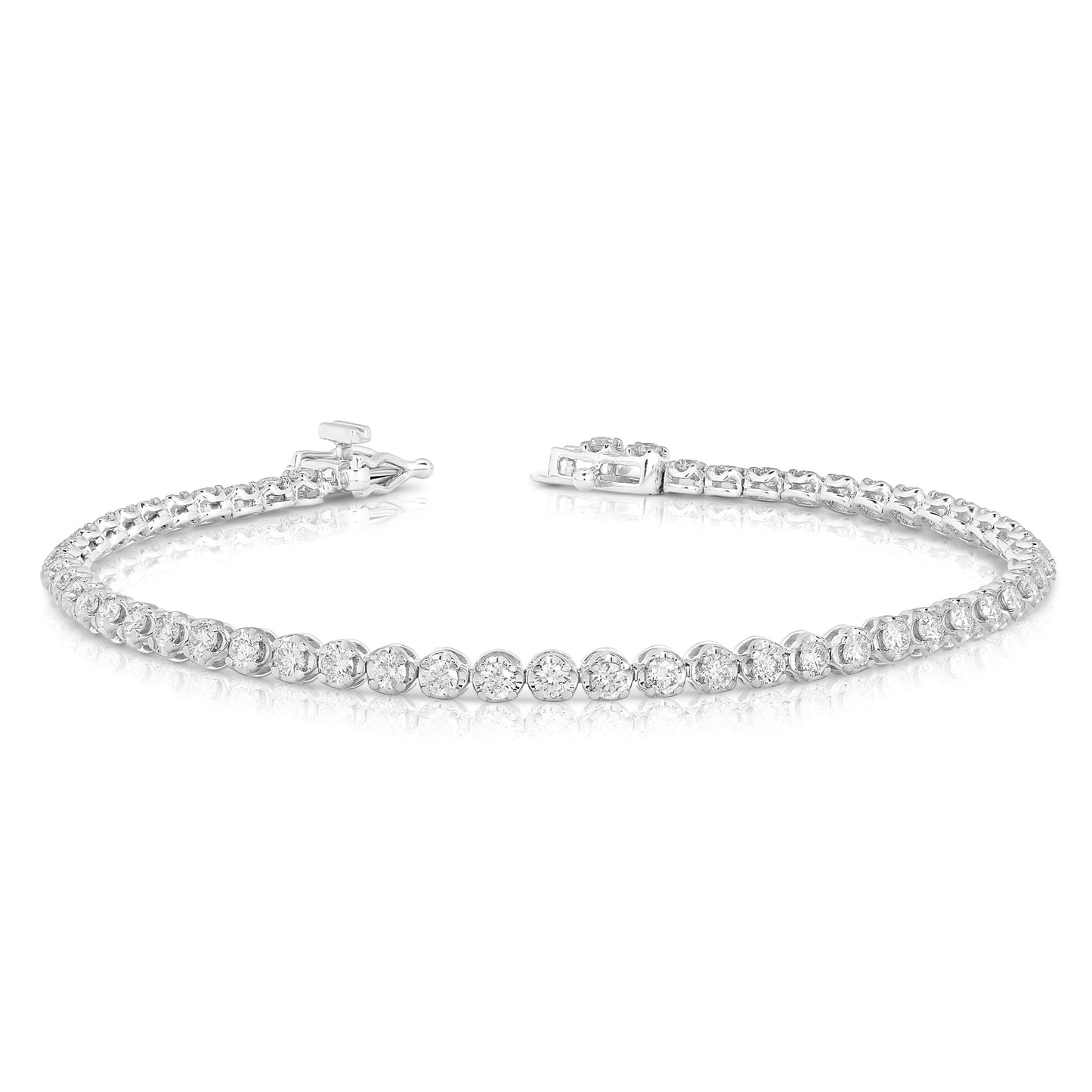 1 ct Lab Grown Round Tennis Bracelet