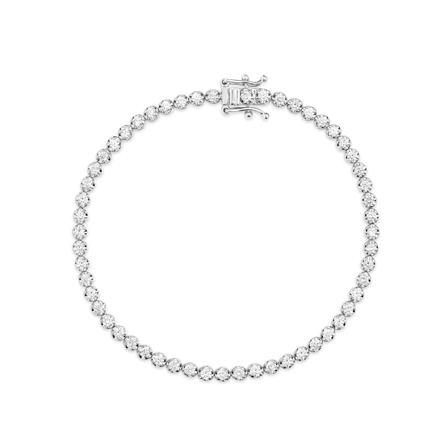 1 ct Lab Grown Round Tennis Bracelet