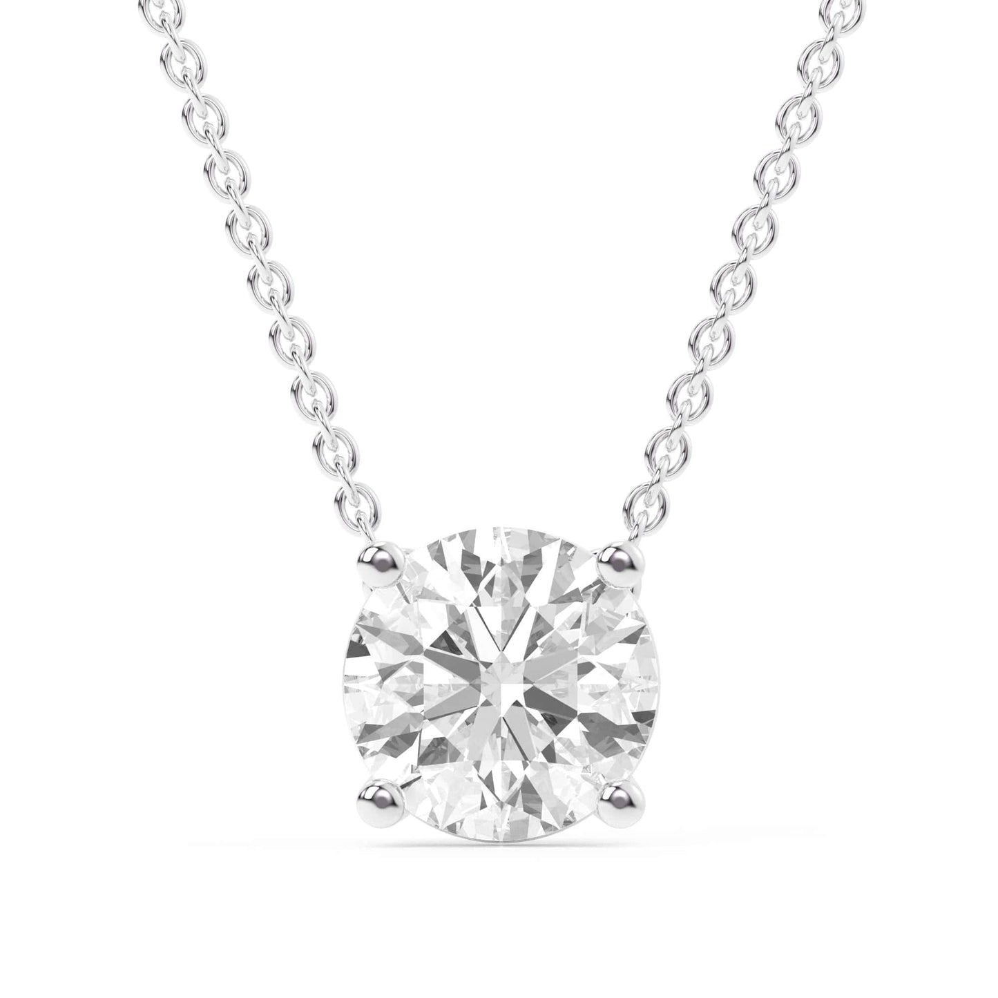 1/2ct Lab Grown Solitaire Pendant Prong Set