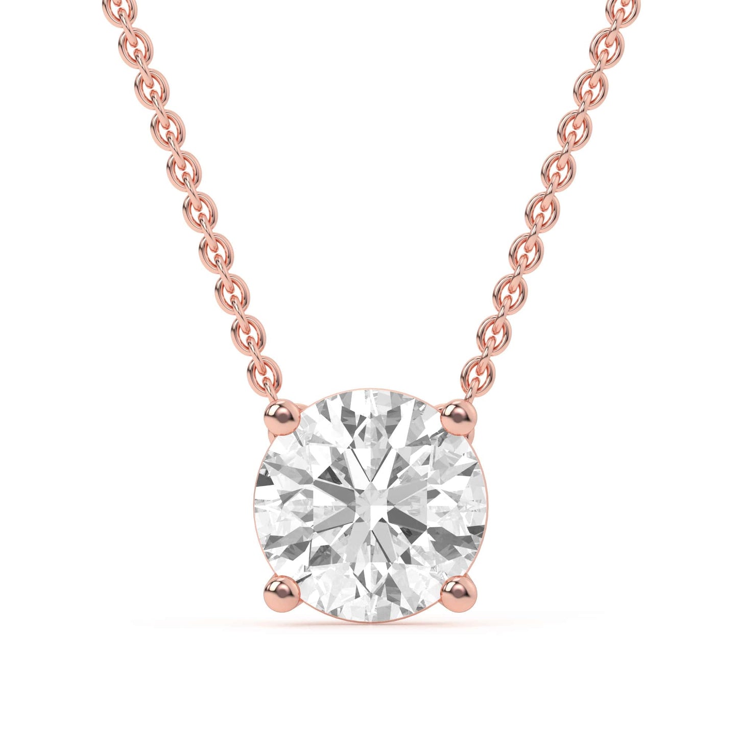 1/2ct Lab Grown Solitaire Pendant Prong Set