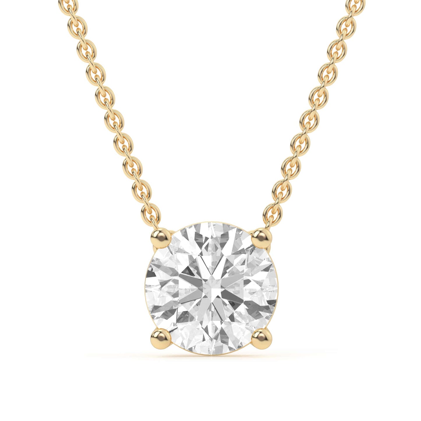 1/2ct Lab Grown Solitaire Pendant Prong Set