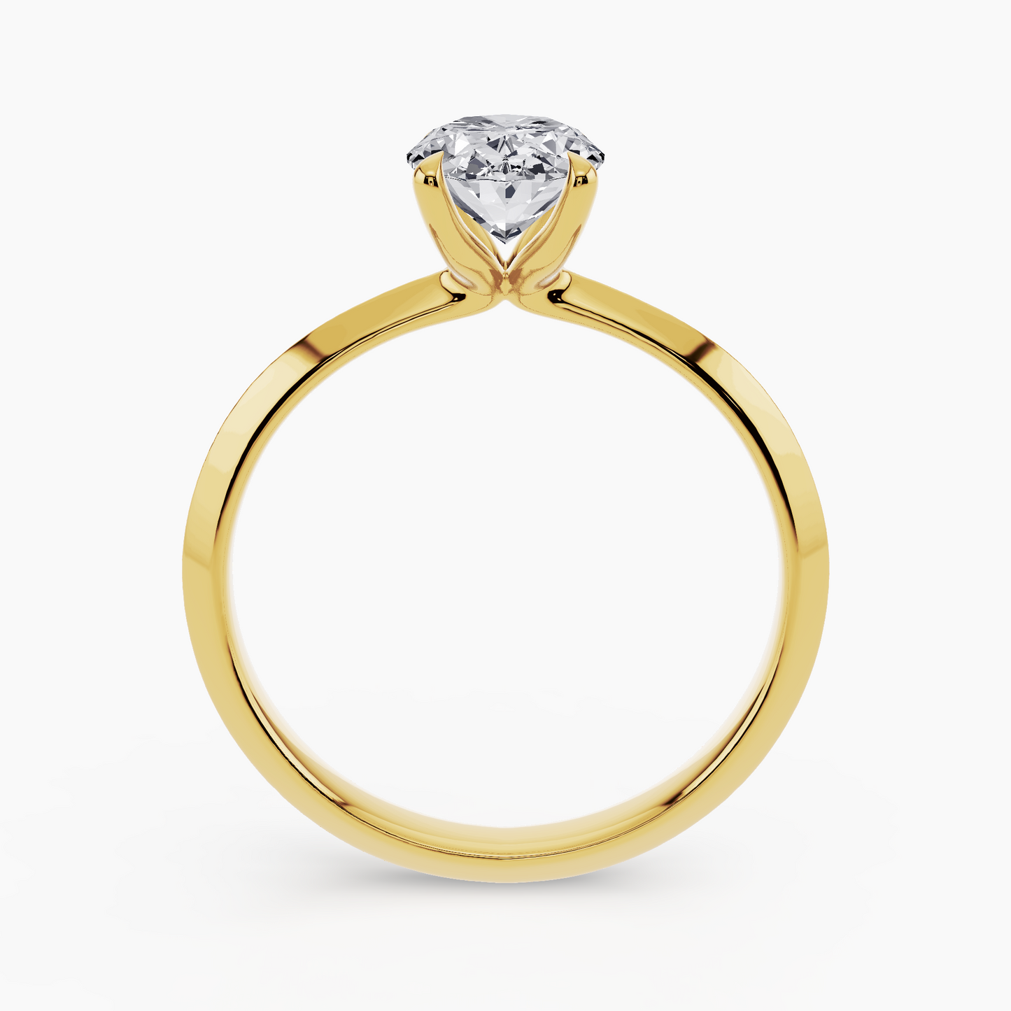 1 ct Lab Grown Oval Shape Solitaire Ring